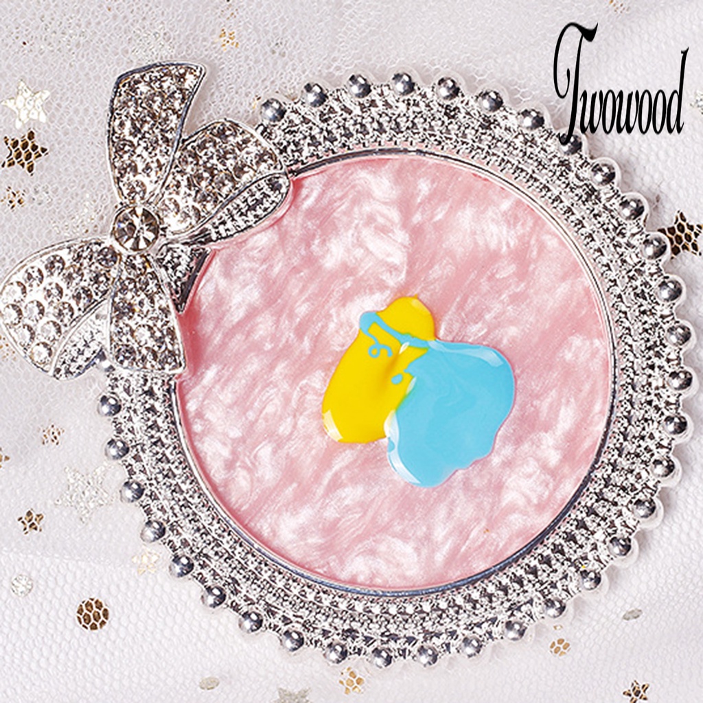 Twowood Palet Bentuk Pita Hias Berlian Imitasi Gaya Retro Untuk Display Kutek Gel