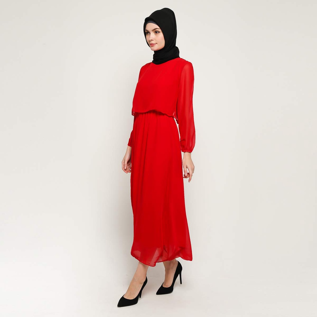 Long Dress gamis lengan Panjang Wanita Muslim Model terbaru - Laras