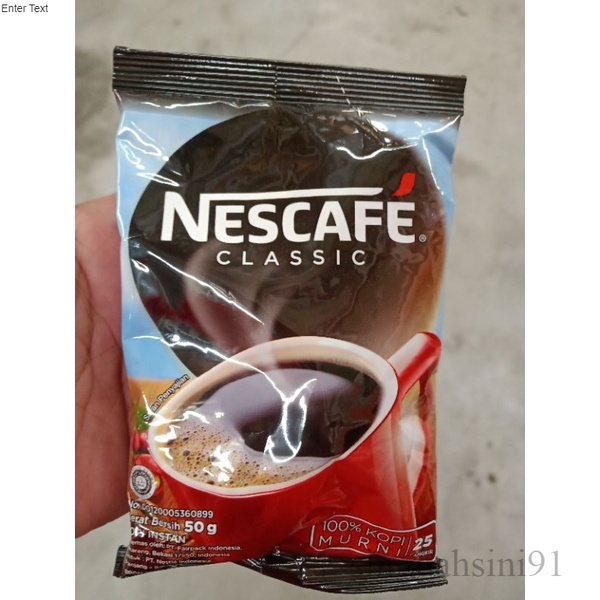 

NESCAFE CLASSIC KOPI INSTAN SACHET BAG 50GR SS91