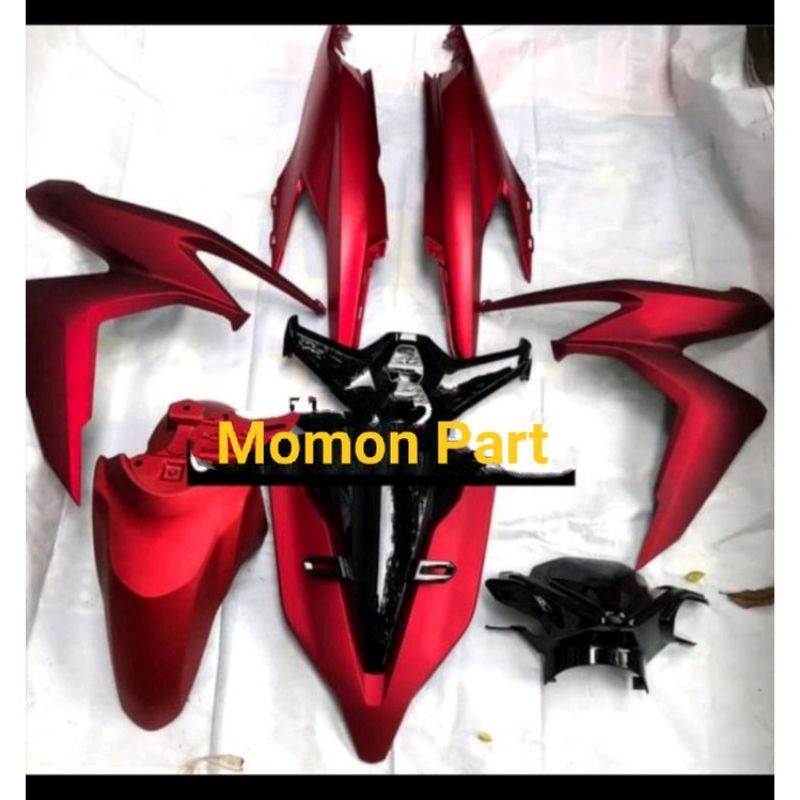 full bodi body alus vario new cover font led vario 125 150 2019 2020 2021 merah doff dop ORIGINAL