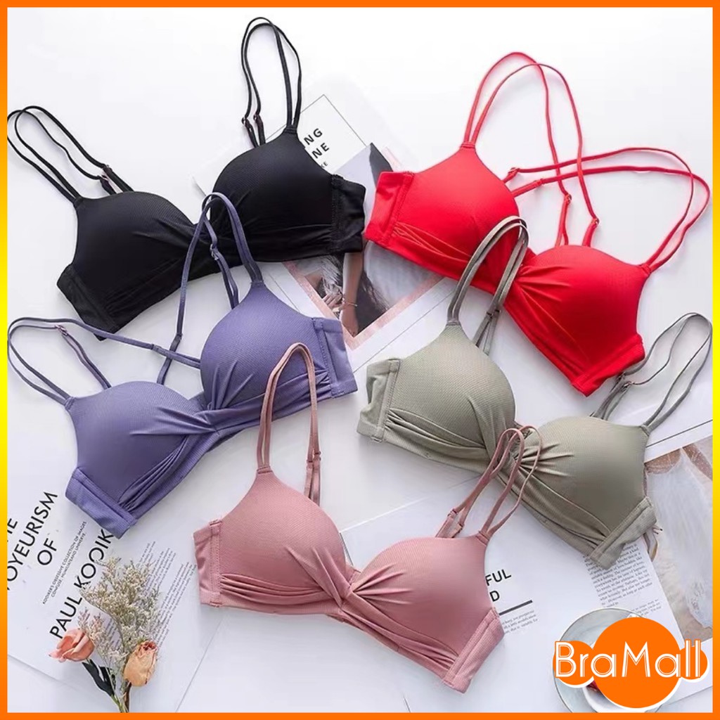 【 Bra Mall 】BM-130 Bra Cute small thin chest bra sexy halfcup tanpa kawat wanita import