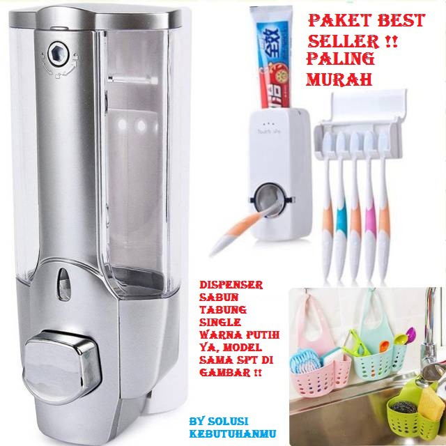 Hello - 1 PAKET ISI 2 PCS Dispenser Sabun Single + Dispenser Odol Touch Me ORIGINAL PALING MURAH !!