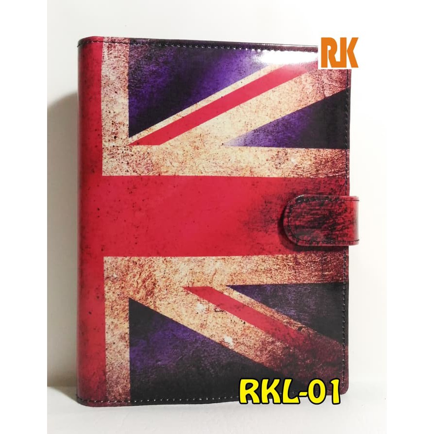 

BD--52 Binder KULIT SINTETIS 26 Ring UK Flag (RKL-01)