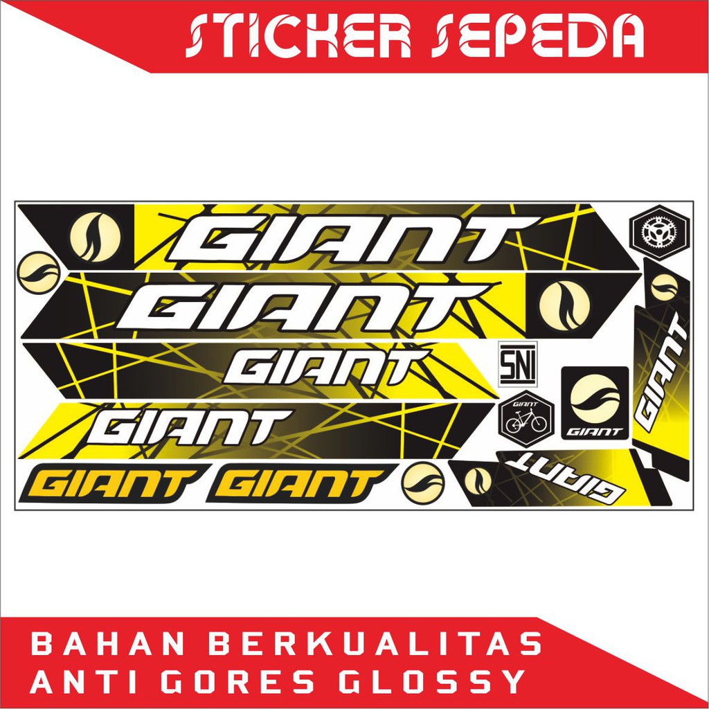 STICKER SEPEDA GIANT - STICKER SEPEDA MEREK GIANT - 06 - SAHILA STICKER