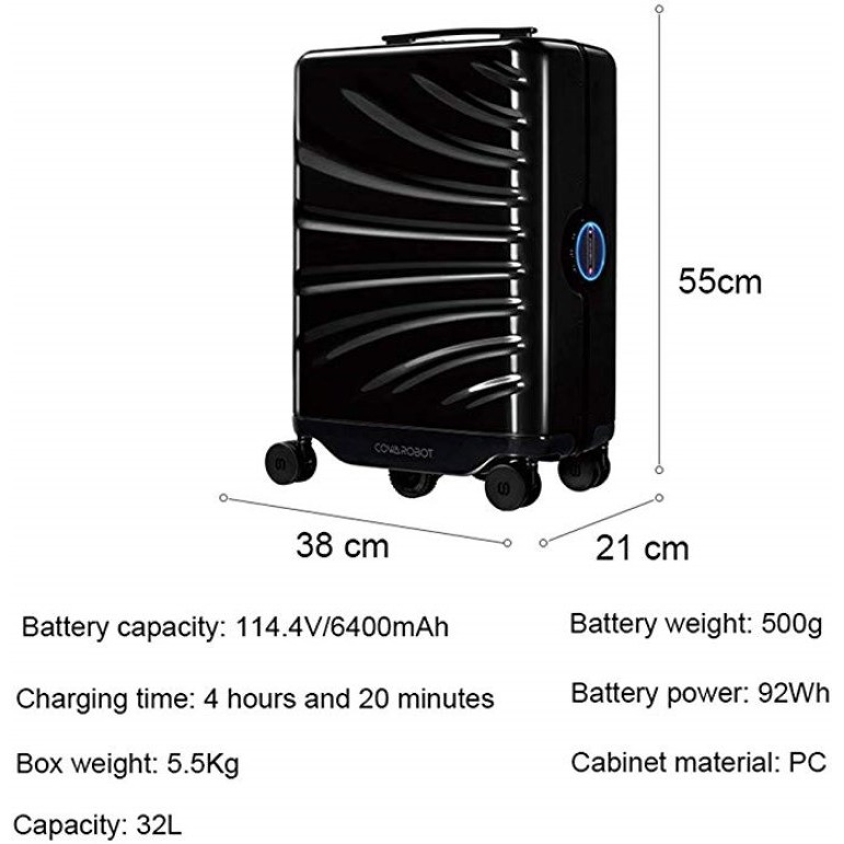 COWAROBOT CWL16R1L - Smart Travel AI Robotic Suitcase 20-inch