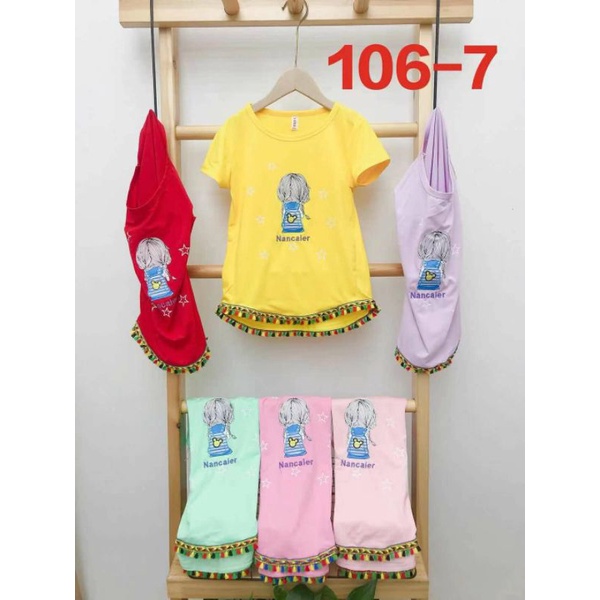 Kaos anak perempuan import 2tahun - 5tahun kaos pendek anak cewek atasan anak perempuan import baju 