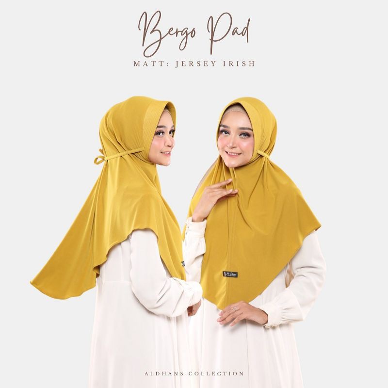 (AL-DHANS BERGO PED) HIJAB INSTAN BERGO PAD - JILBAB BERGO AD - JERSEY IRISH