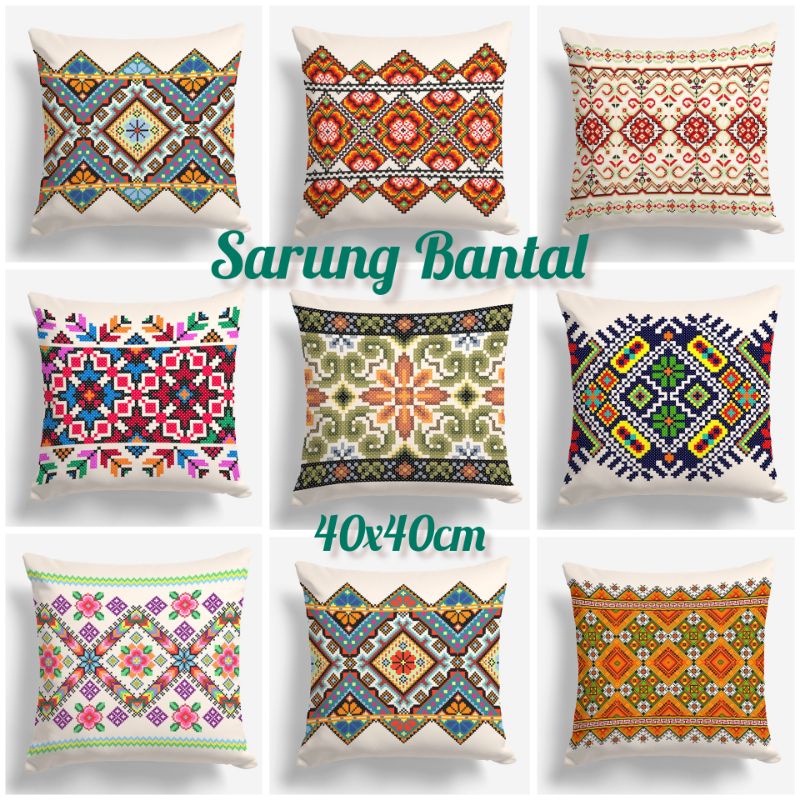 SARUNG BANTAL SOFA PRINT MOTIF TURKISH EDIRNE 40X40 CM