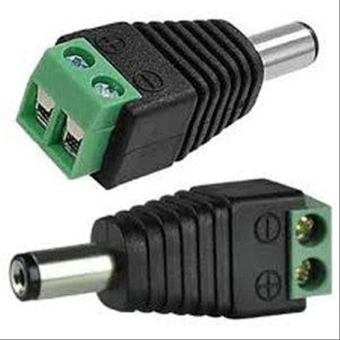 Jack Male DC 5.5 2 Pin Standar adaptor LED cctv