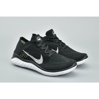 nike free rn flyknit triple black