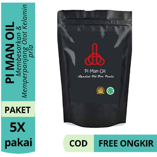 PI MAN OIL - Solusi Membesarkan & Memperpanjang Otot Kelamain Pria - KEMASAN 5X PAKAI - COD