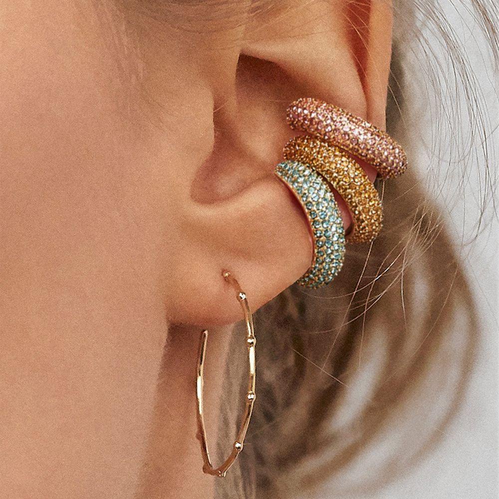 CHOOKYY Cz Cuff Earrings Perhiasan Wanita Tanpa Tindik Anting Tanpa Tindik