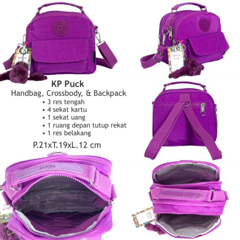 BEST SELLER TAS Kp MINI PUCK 3FUNGSI TENTENG SELEMPANG DAN RANSEL