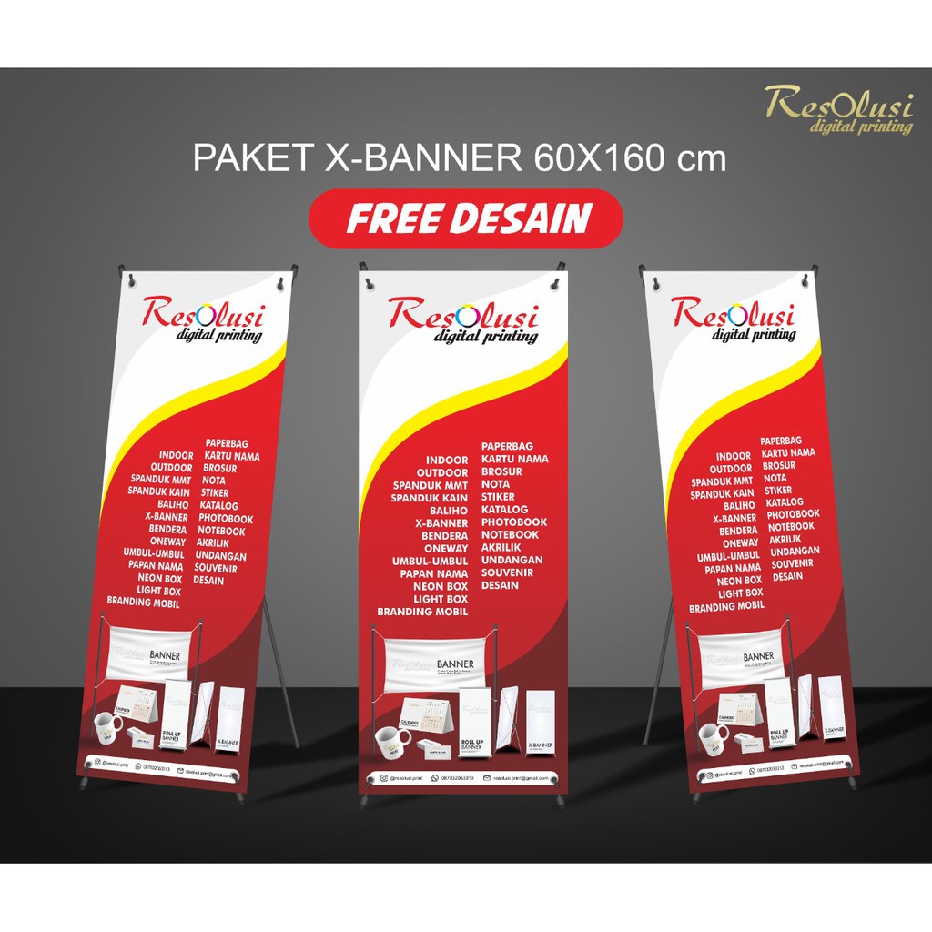 Jual Paket X Banner Murah Bagus Free Desain (Sudah Termasuk Tiang ...