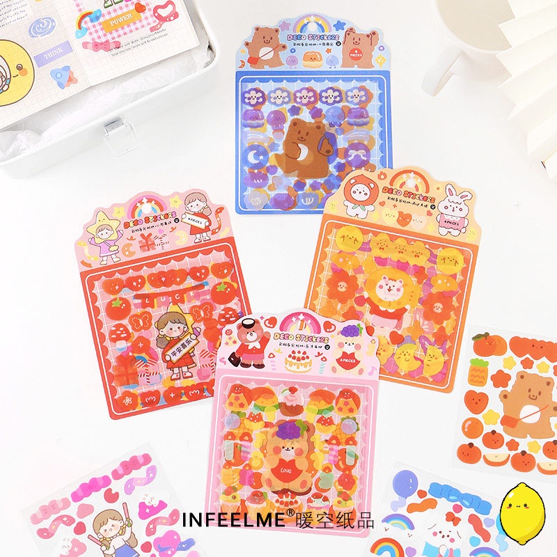 

Stiker Beruang Lucu Bear Paradise Diary Deco Stickers