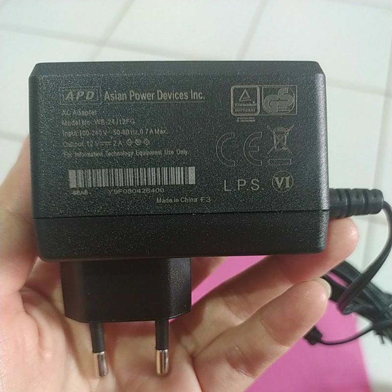 Adaptor ont 12v 2a Adaptor cctv 12v 2a APD LPS (stb,DVR,kamera cctv,modem,router,LED strip)