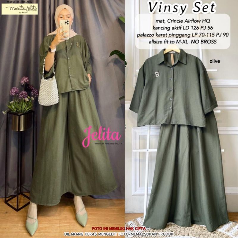 Setelan Wanita. Setelan Rayon. Stelan wanita. Baju muslim. Baju wanita. Vinsy Set. Busui friendly. Fashion Muslim