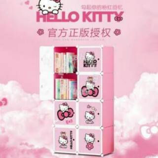  LEMARI  BAJU ANAK KABINET KARTUN HELLO  KITTY  CABINET BOX 