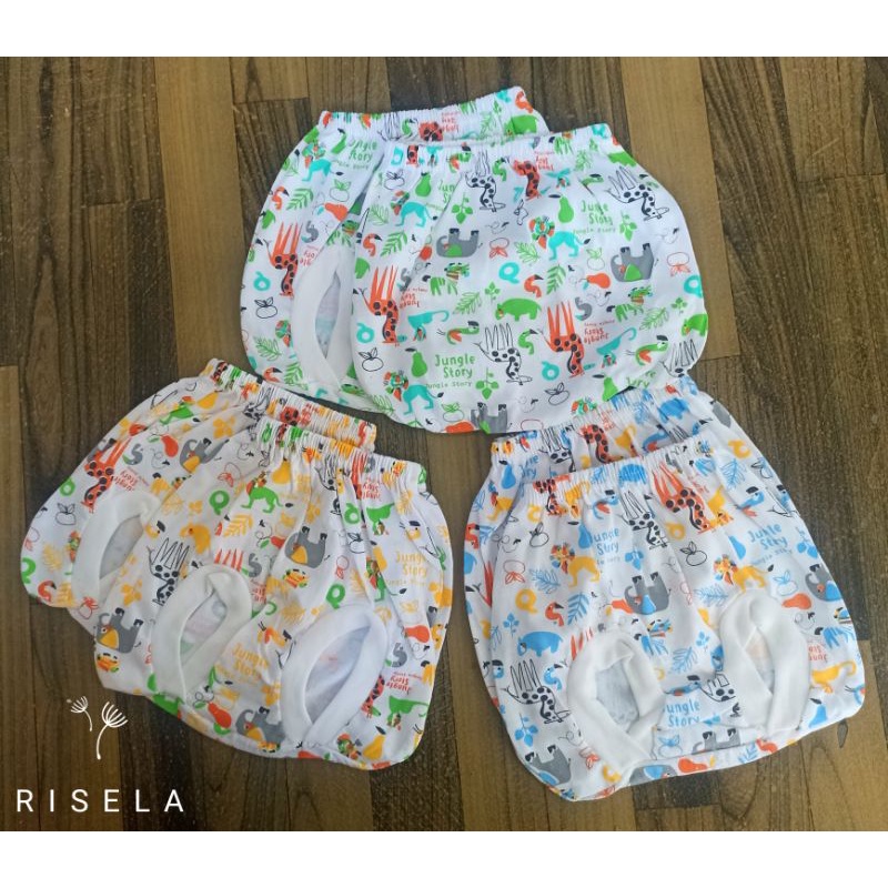 6 Pcs Celana Pop Pendek Kacamata Baru Lahir 3-36 Bulan Motif Keren dan Lucu