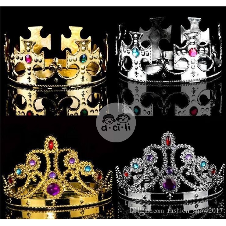 MahKota Pesta Crown Ulang Tahun Anak King Queen Party Raja Ratu Perempuan Laki Laki