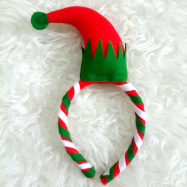 Bando Natal Kurcaci Santa Clause merry Christmas Merah Hijau Snowman