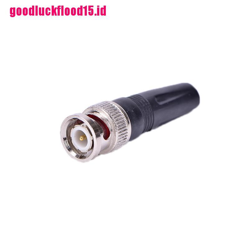 (LUCKID) 1pc Konektor Bnc Male Untuk Kabel Coaxial Rg59 CCTV