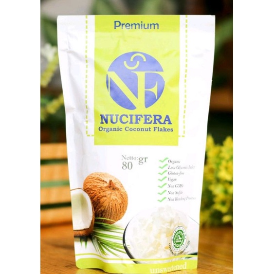 Nucifera Organic Coconut Flakes - 80 g