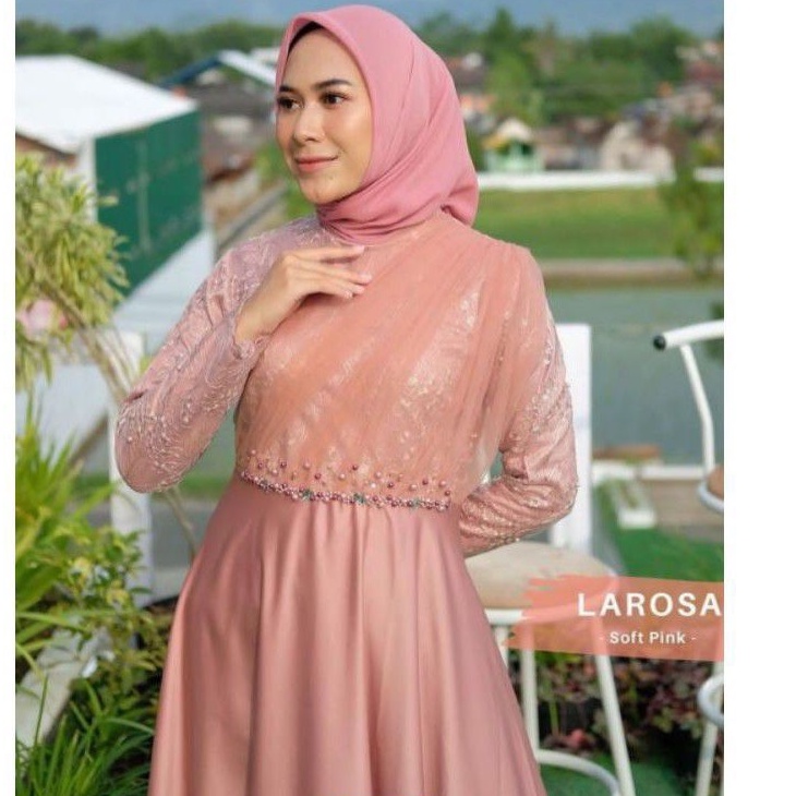 GAUN KONDANGAN MUSLIMAH GAUN KONDANGAN BAHAN MAXMARA MIC BAROKAT SAN TILLE