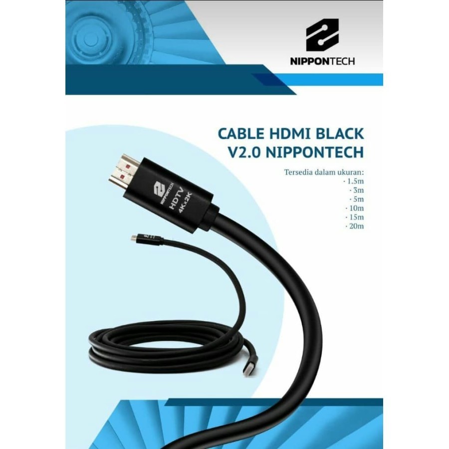 Kabel Hdmi Versi 2.0 4K 3 meter NipponTech