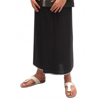 SARUNG ATLAS HITAM POLOS