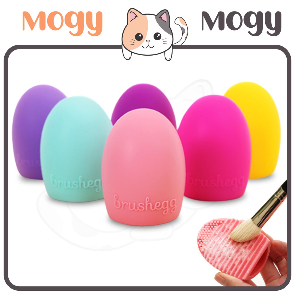 MOGYMOGY HL0184 Brush Egg Pad Alat Pembersih Kuas Makeup Brush Cleaner Bahan silikon