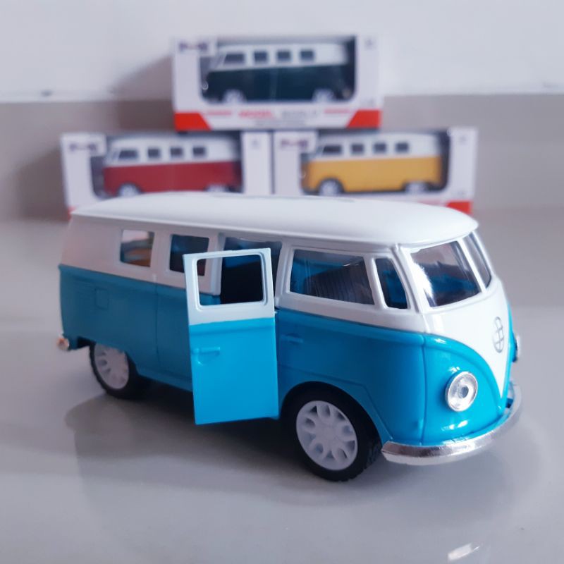 Diecast Mobil VW Comb1 Alloy - Mainan Miniatur Volkswagen Car Klasik