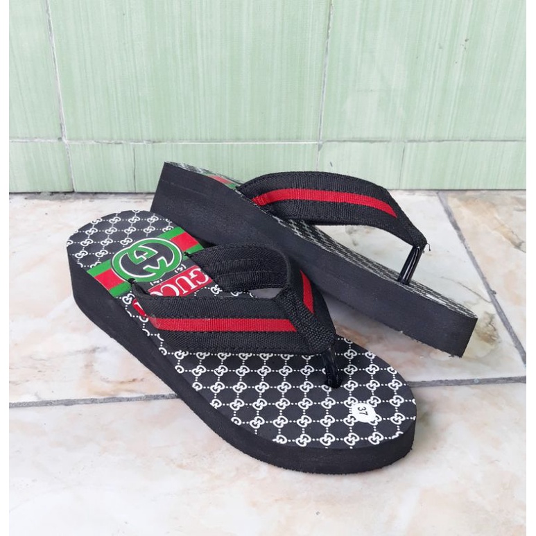 SANDAL WANITA WEDGES SPON SANDAL LUCU MURAH