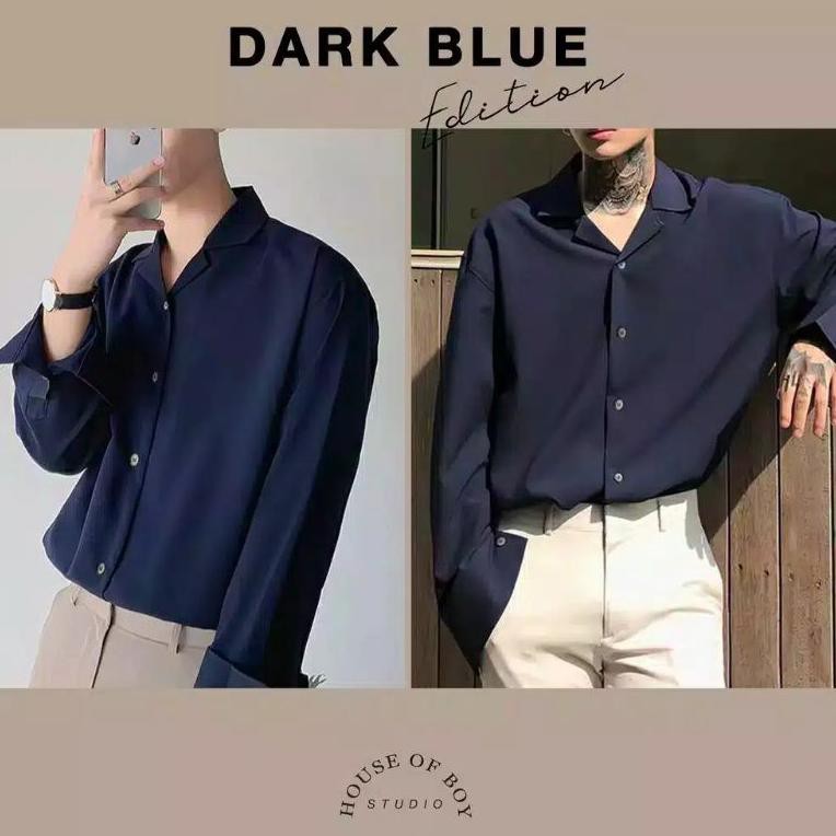 Terbaru.. KEMEJA OVERSIZE PANJANG M L XL XXL/KEMEJA SANTAI PRIA KOREA STYLE/TOKO JASON SER