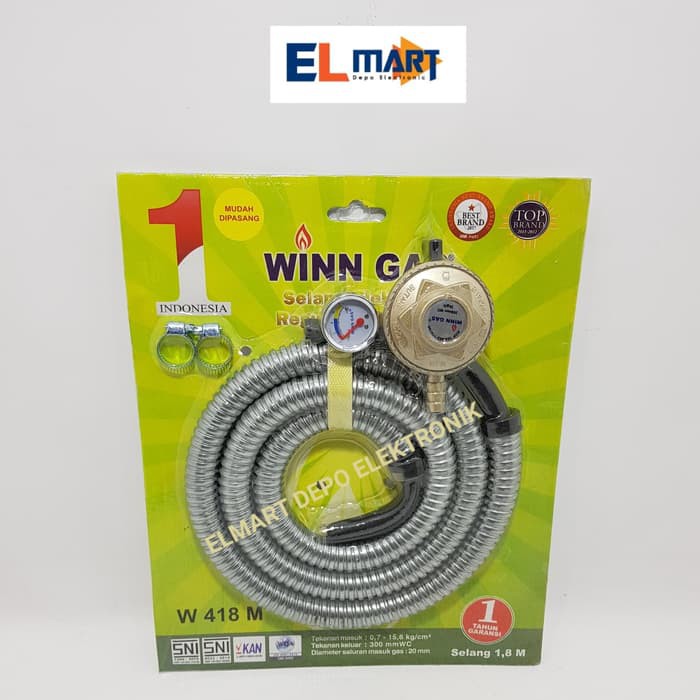 WINN GAS selang regulator SNI W 418 M W418 elpiji LPG