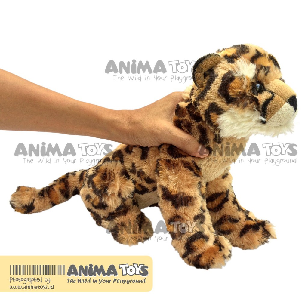 Boneka Hewan Citah Duduk Sitting Cheetah Animatoys Swi160 Shopee