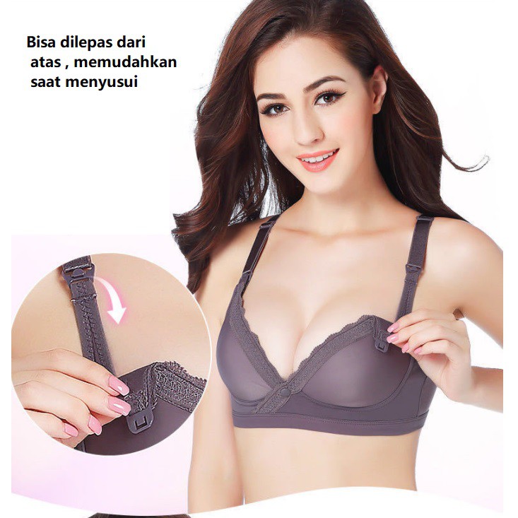 B07 Bra menyusui / nursing bra import warna glossy