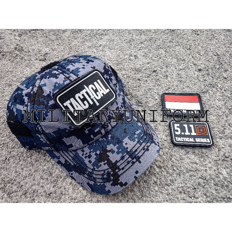 topi loreng navy seal velcro