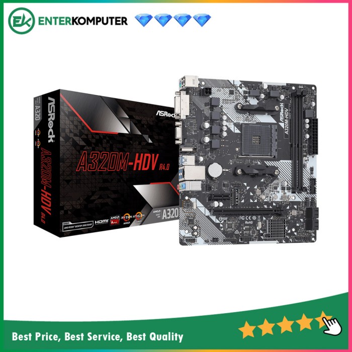 Jual Motherboard ASRock A320MHDV Shopee Indonesia