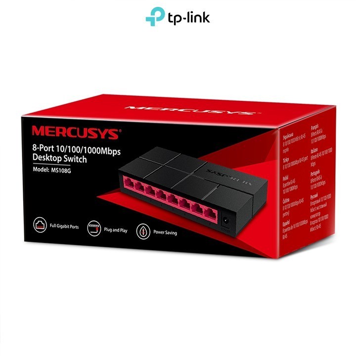 Switch HUB Mercusys 8 Port MS108G 10/100/1000 Mbps HUB Switch 8-Port