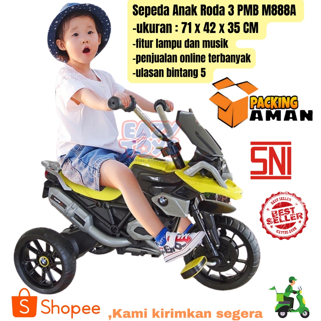 Sepeda Anak Roda 3 Tricycle PMB TYPE R M888A Sepeda Roda Tiga