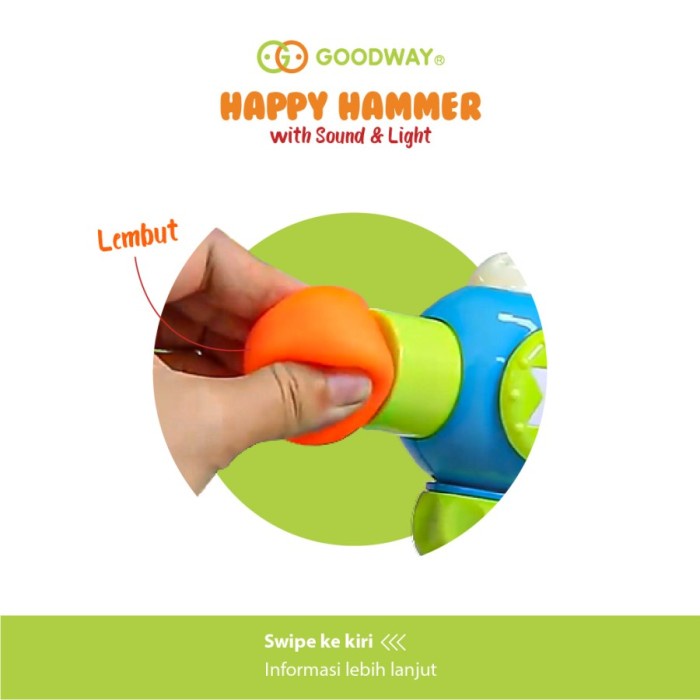 GOODWAY Happy Hammer Baby Toys Mainan Bayi Palu Sensory Light Sound