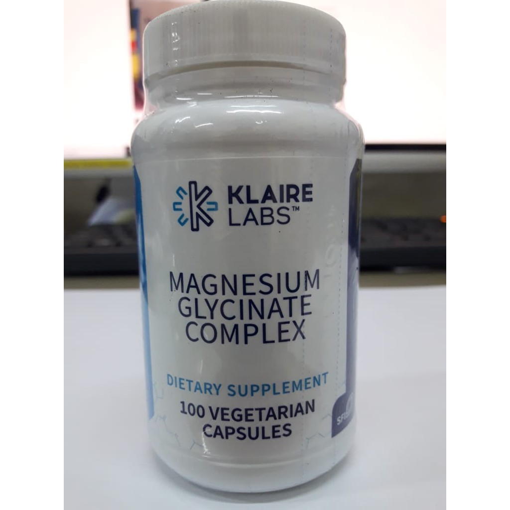 Klaire Labs Magnesium Glycinate Complex 100 Vegetarian Capsules Shopee Indonesia