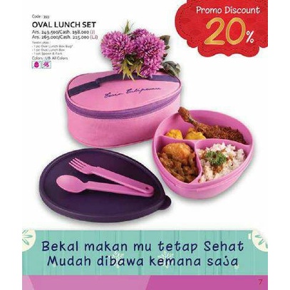 oval lunch set by twin tulipware