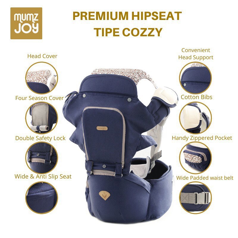 Mumz Joy Premium Cozzy Hipseat Carrier Gendongan Bayi