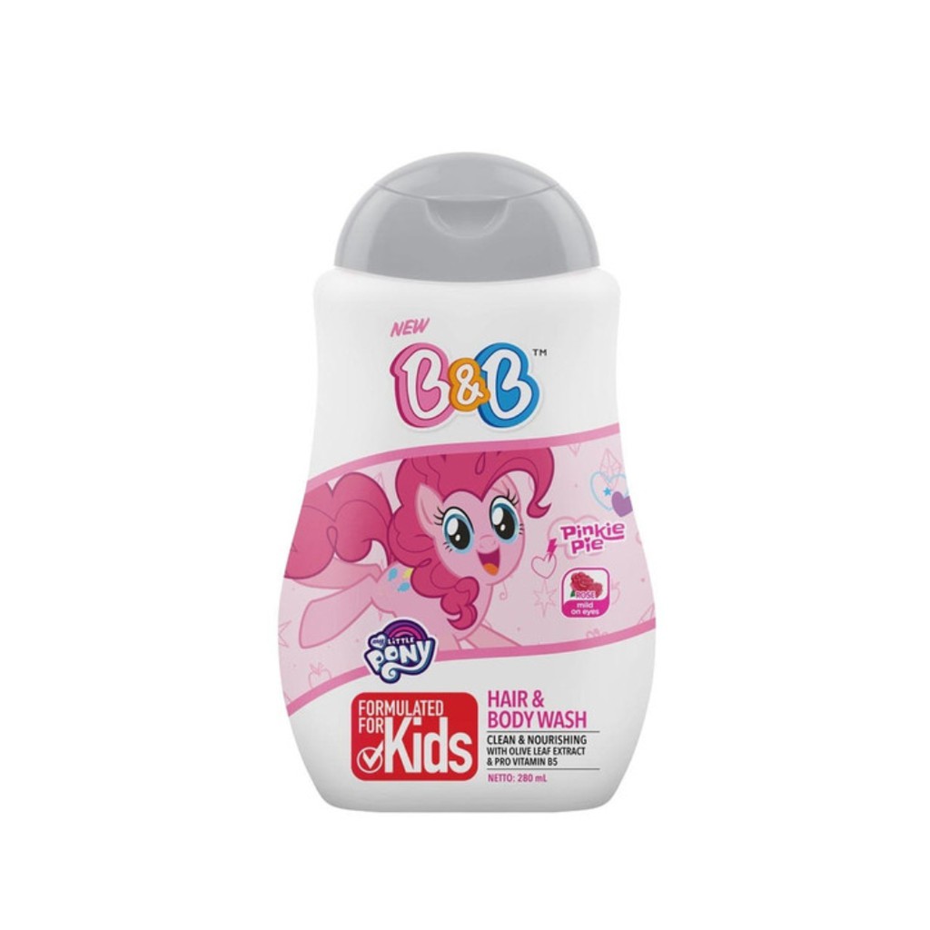 Jual B&B Kids Hair & Body Wash 280 ML Botol - Pinkie Pie (PINK ...