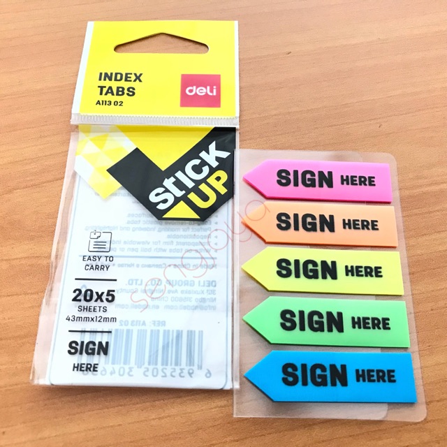 

Index Tabs Sign Here A11302