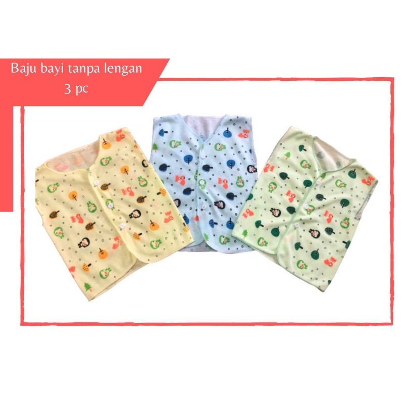 Baju Bayi Arini baby Newborn Kutung (tanpa lengan) SNI