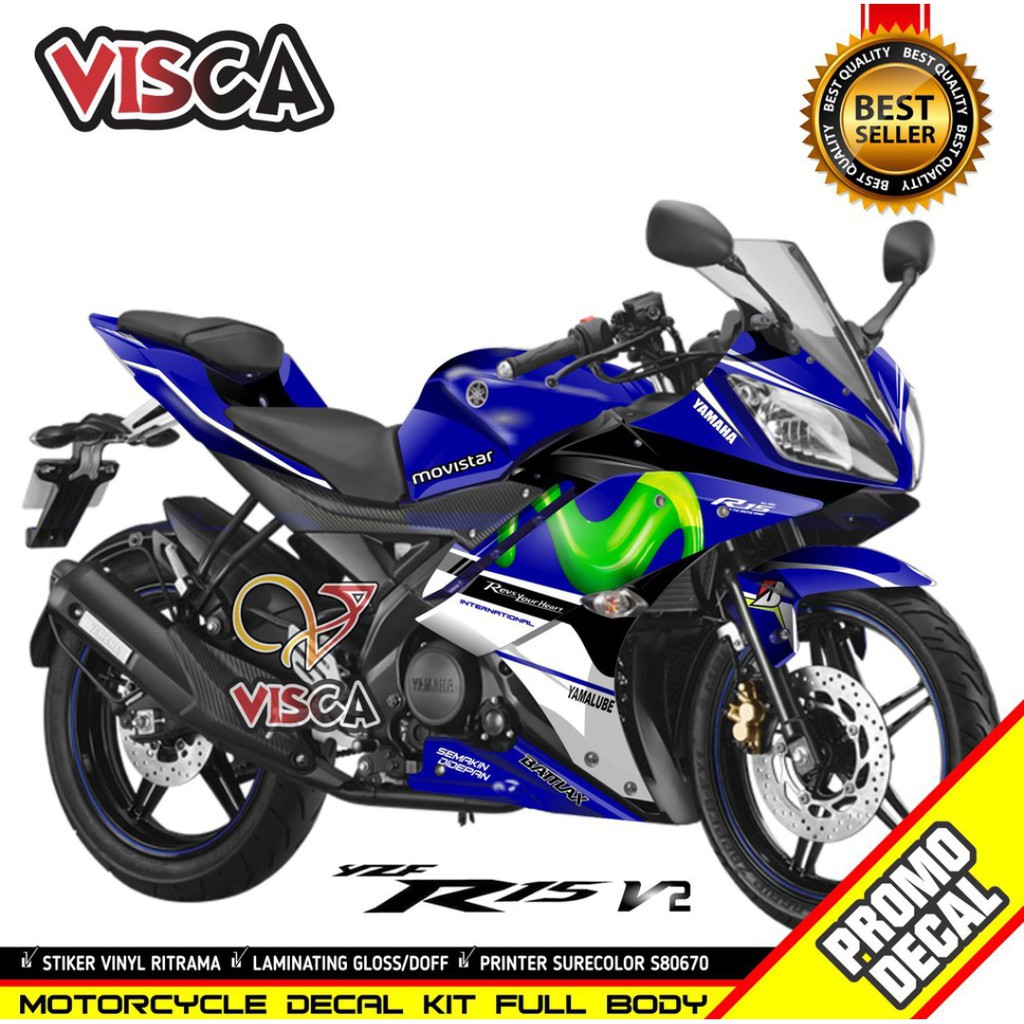 Decal Stiker R15 V2 Striping R15 Lama Movistar
