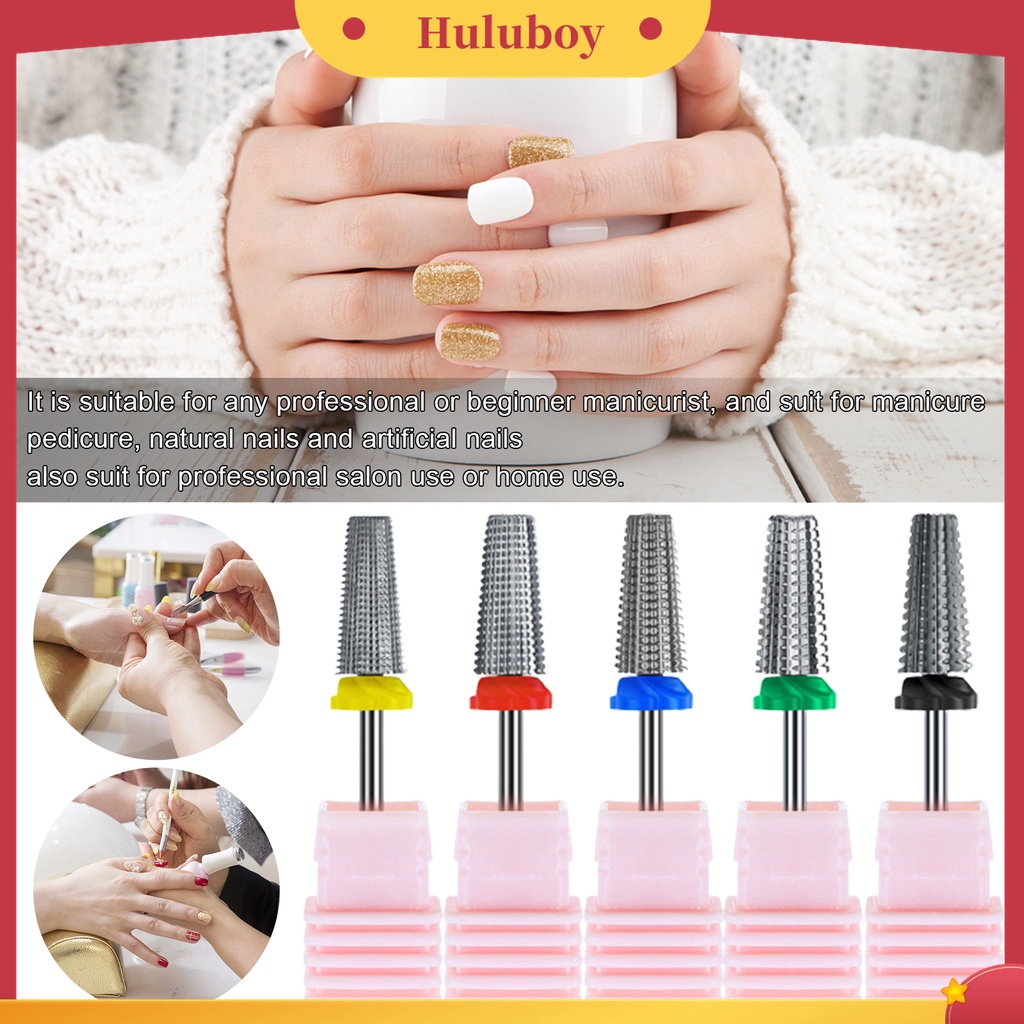 Huluboy Huluboy♡ Mata Bor Pengikir Kuku Bahan Tungsten Steel Tahan Lama Untuk Manicure